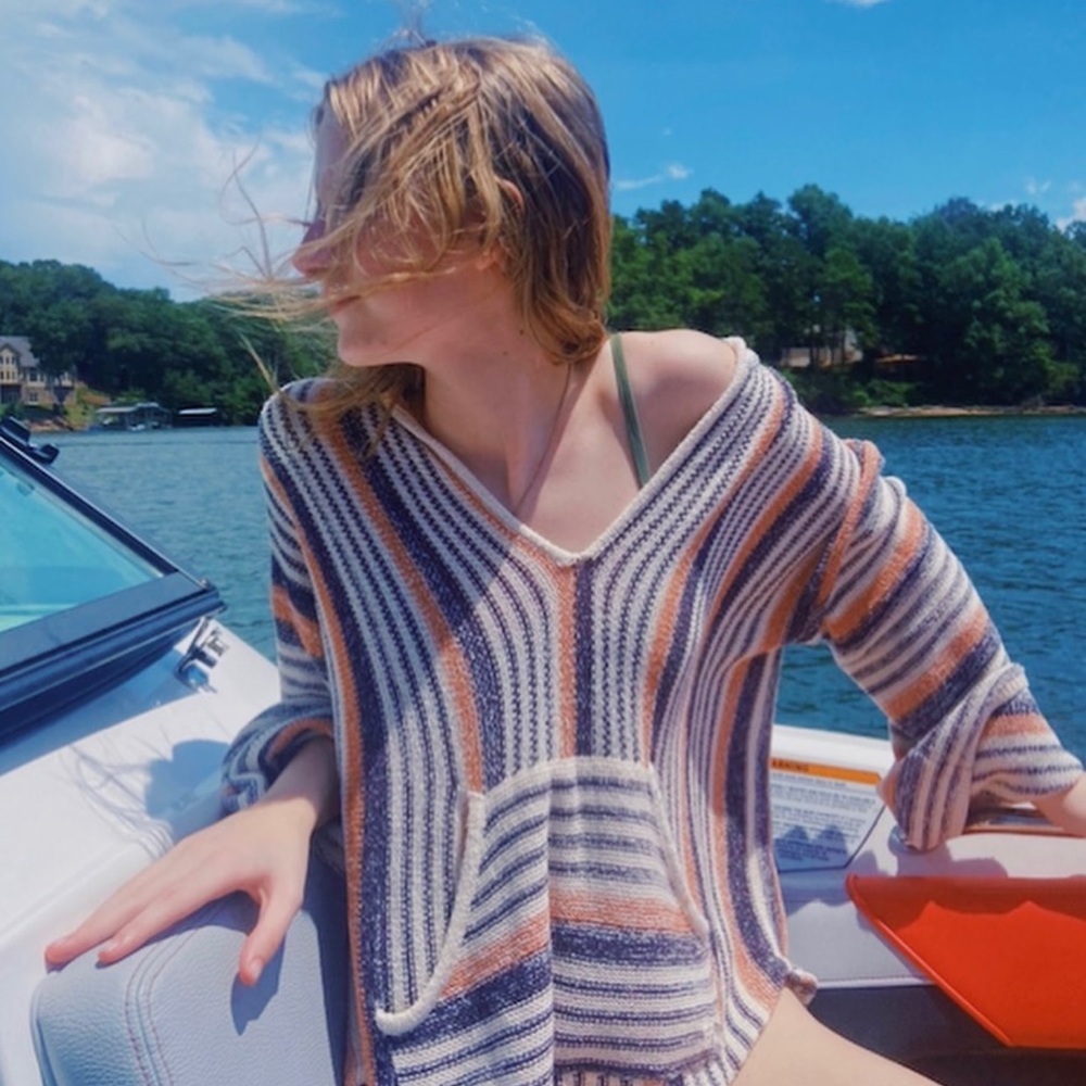 BILLABONG Stripped Hoodie Sweater Size L
